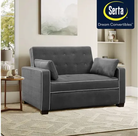Shelton Convertible Sofa in Charcoal by Lifestyle Solutions