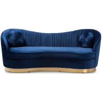 Nevena Sofa in Royal Blue/Gold by Wholesale Interiors