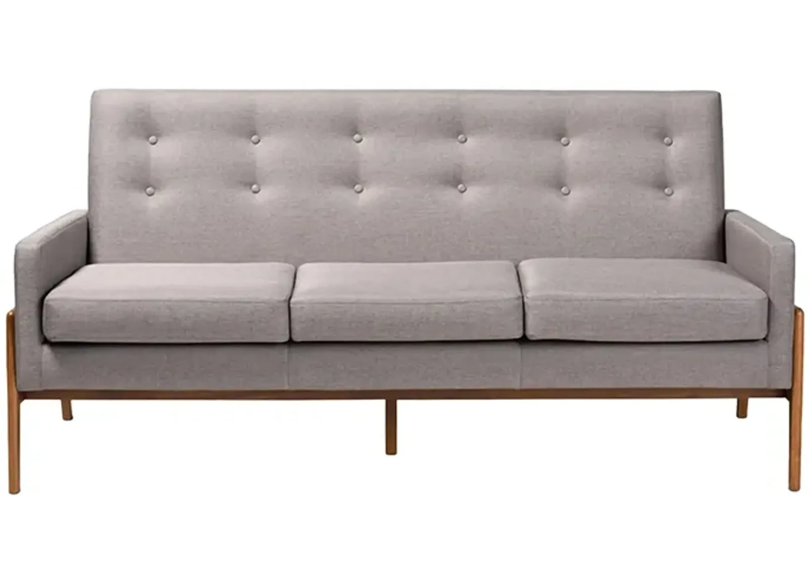 Perris Sofa in Light Gray/Walnut by Wholesale Interiors