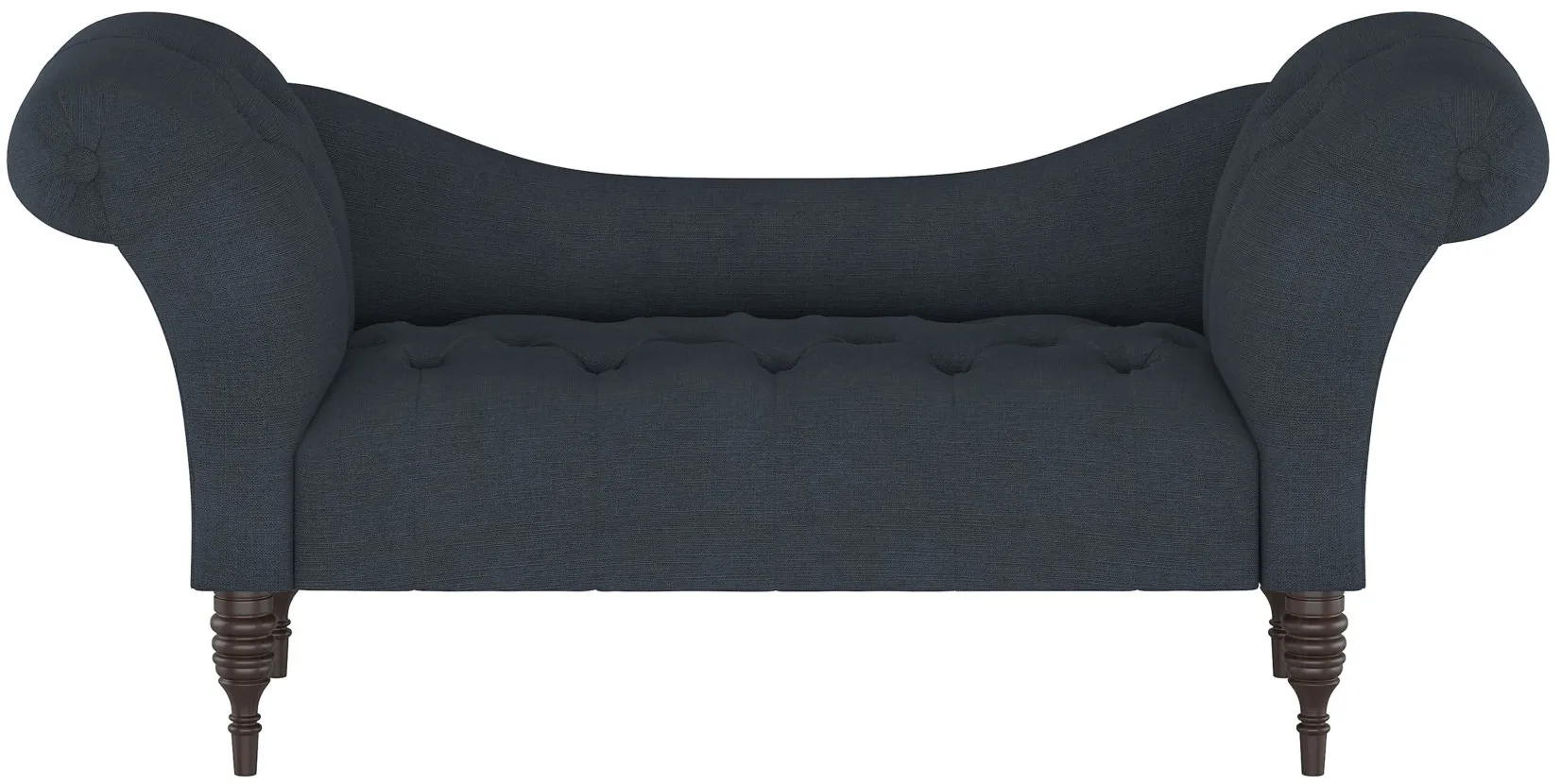 Lansing Chaise Lounge in Linen Navy by Skyline