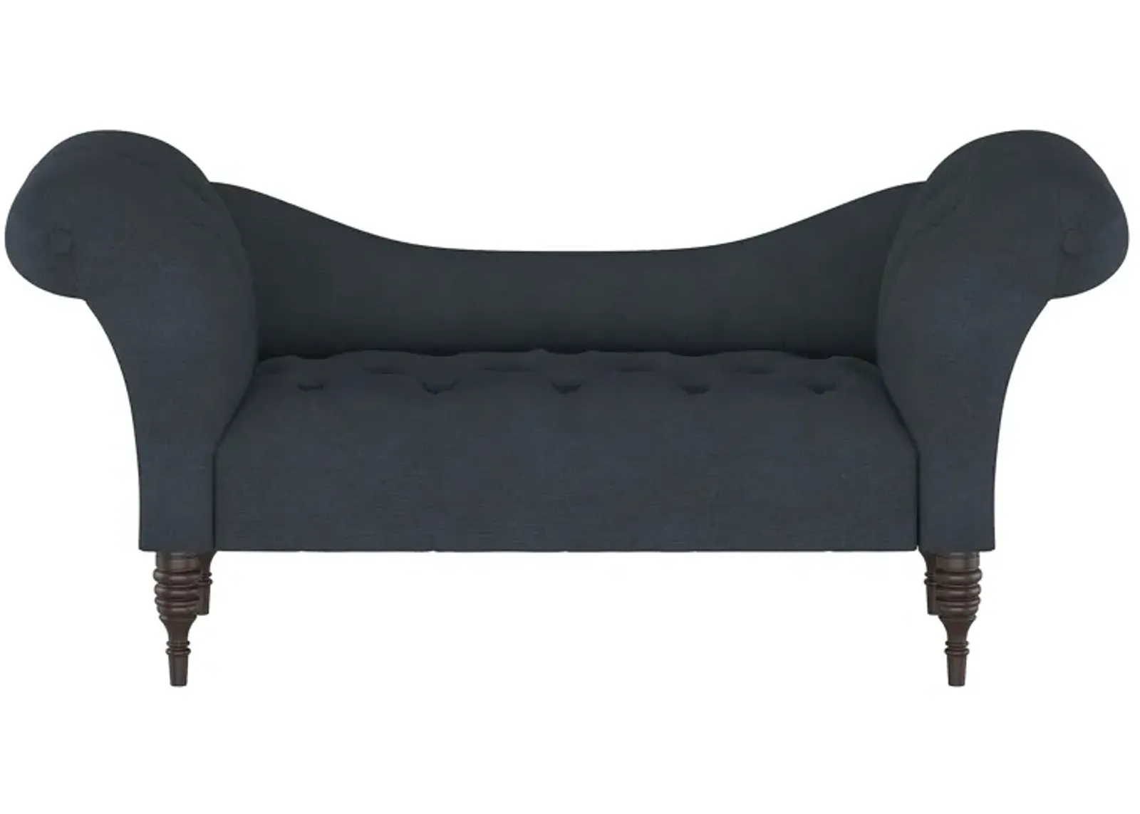 Lansing Chaise Lounge in Linen Navy by Skyline