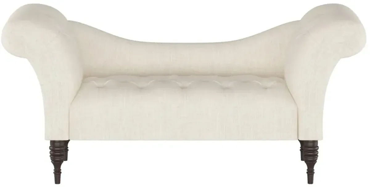 Lansing Chaise Lounge in Linen Talc by Skyline