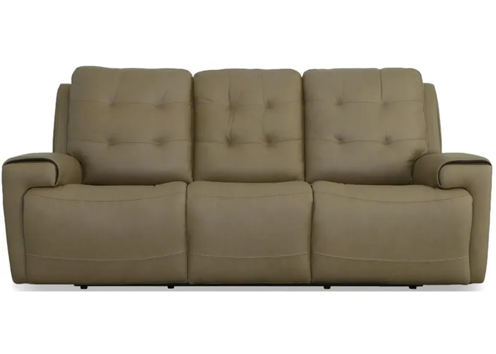 Iris Power Reclining Sofa w/ Power Headrests in Khaki by Flexsteel