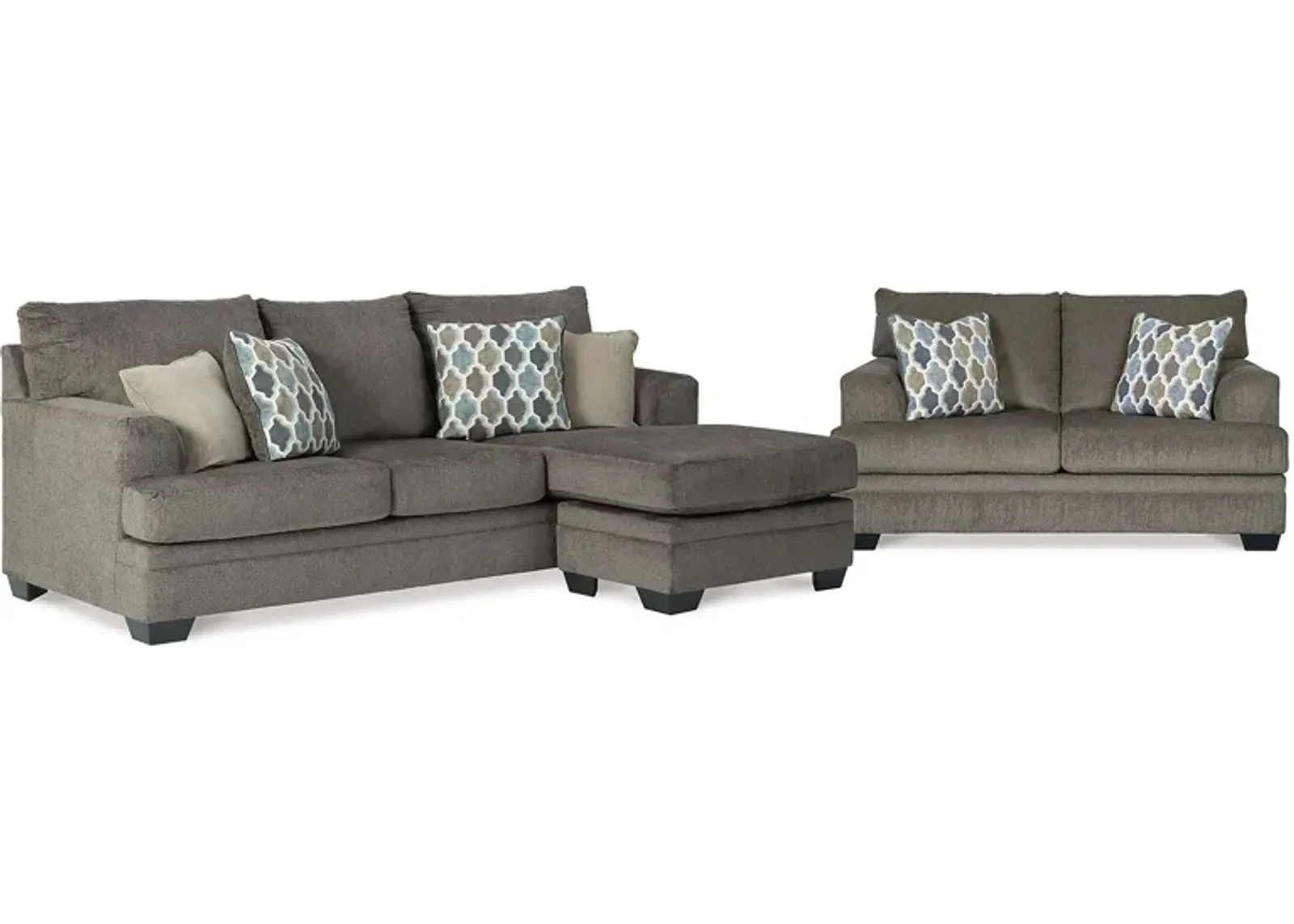 Dorsten 2-pc. Sofa Chaise and Loveseat Set in Slate by Ashley Furniture