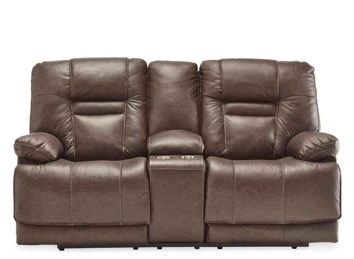 Wurstrow Power Reclining Loveseat in Umber by Ashley Furniture