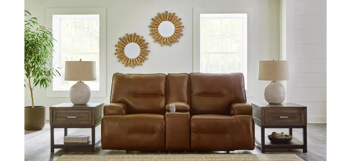 Francesca Power Reclining Loveseat with Console