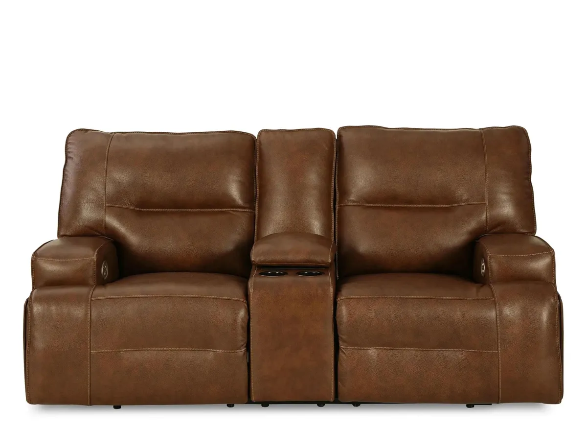 Francesca Power Reclining Loveseat with Console