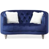 Dania Loveseat in Navy Blue by Glory Furniture