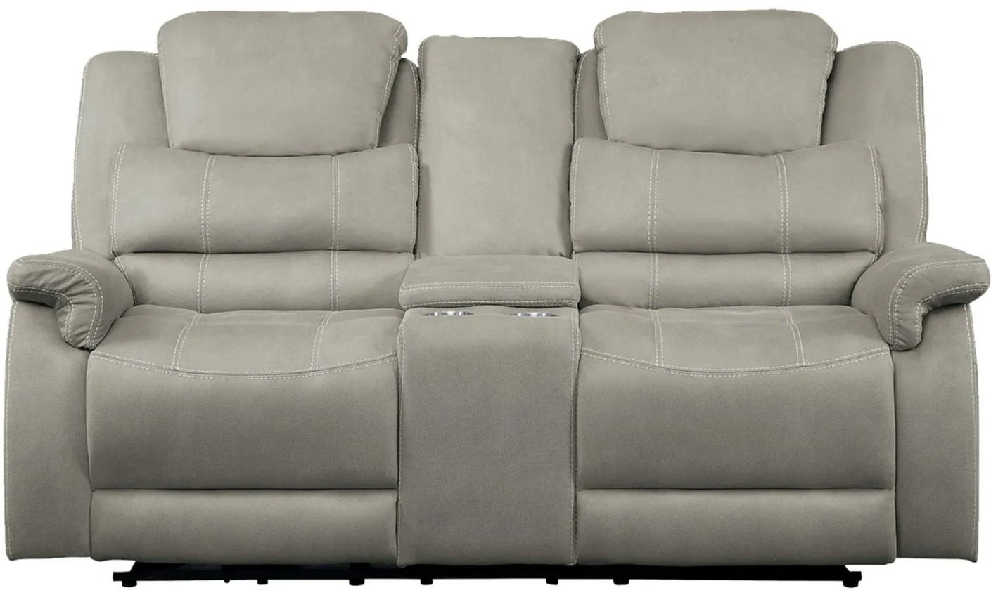 Prose Reclining Console Loveseat in Gray by Homelegance