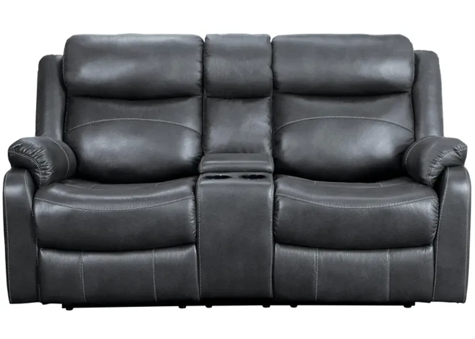 Darlene Reclining Loveseat in Dark Gray by Homelegance