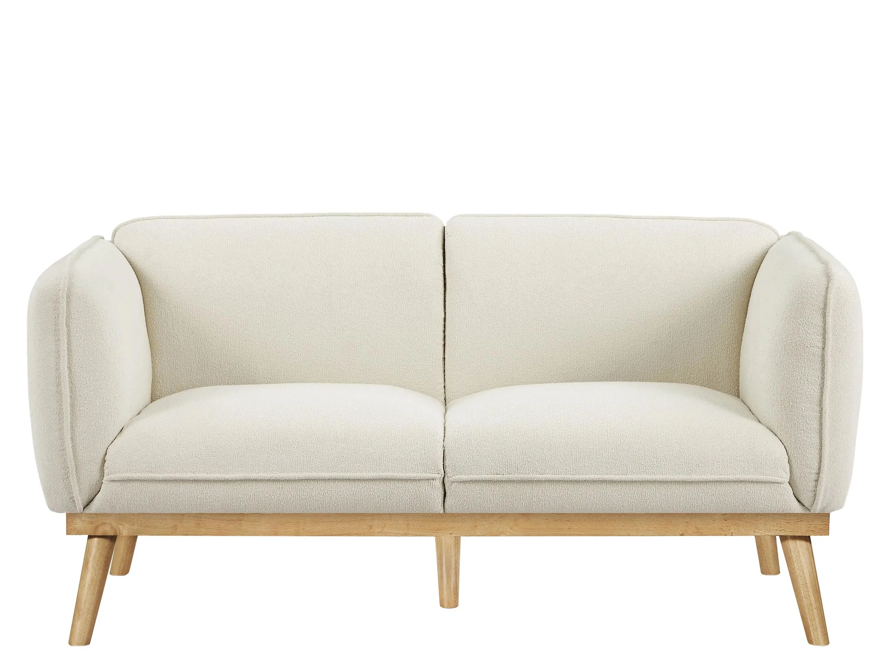 Nolita Boucle Fabric Loveseat in Cream by Meridian Furniture