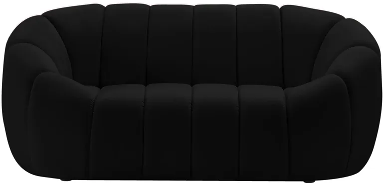 Elijah Velvet Loveseat in Black by Meridian Furniture