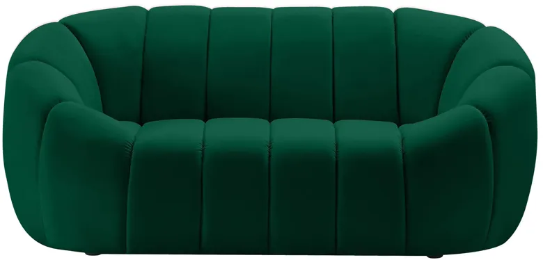 Elijah Velvet Loveseat in Green by Meridian Furniture