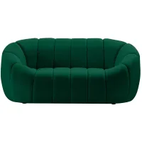 Elijah Velvet Loveseat in Green by Meridian Furniture