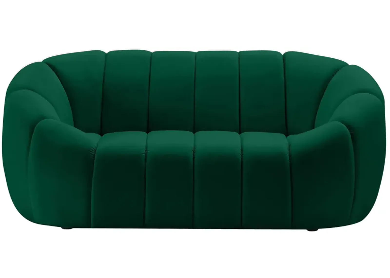 Elijah Velvet Loveseat in Green by Meridian Furniture