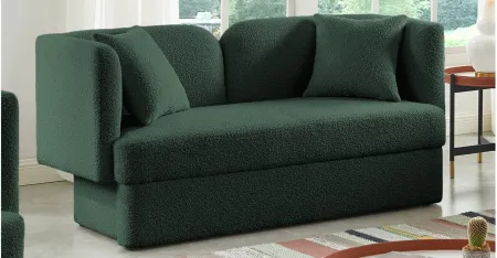 Marcel Boucle Fabric Loveseat in Green by Meridian Furniture