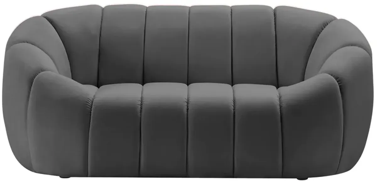 Elijah Velvet Loveseat in Grey by Meridian Furniture