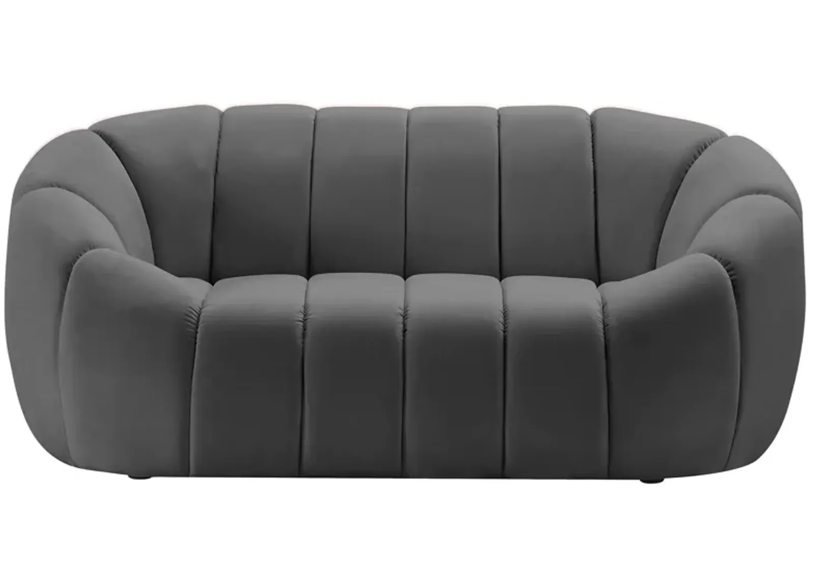 Elijah Velvet Loveseat in Grey by Meridian Furniture