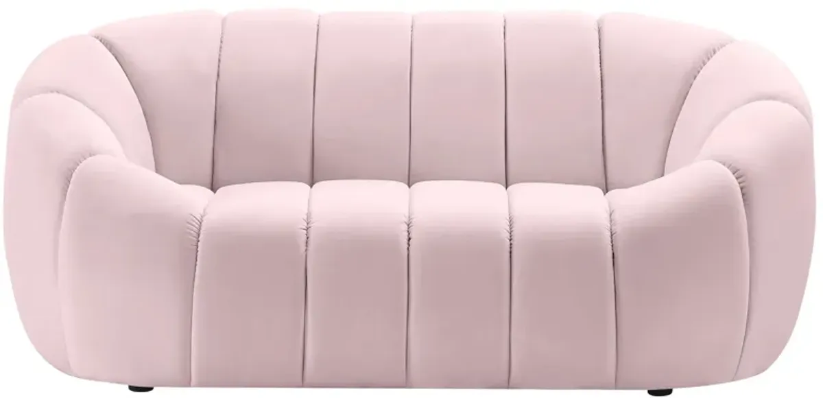 Elijah Velvet Loveseat in Pink by Meridian Furniture