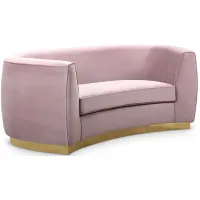 Julian Velvet Loveseat in Pink by Meridian Furniture