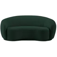 Hyde Boucle Fabric Loveseat in Green by Meridian Furniture