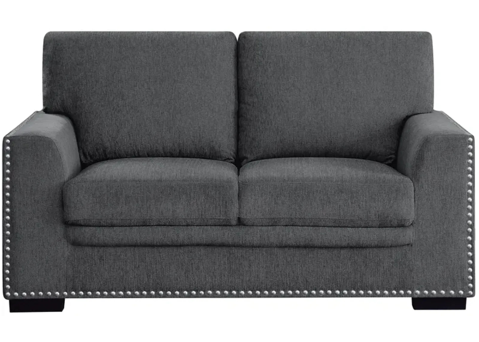 Adelia Loveseat in Charcoal by Homelegance