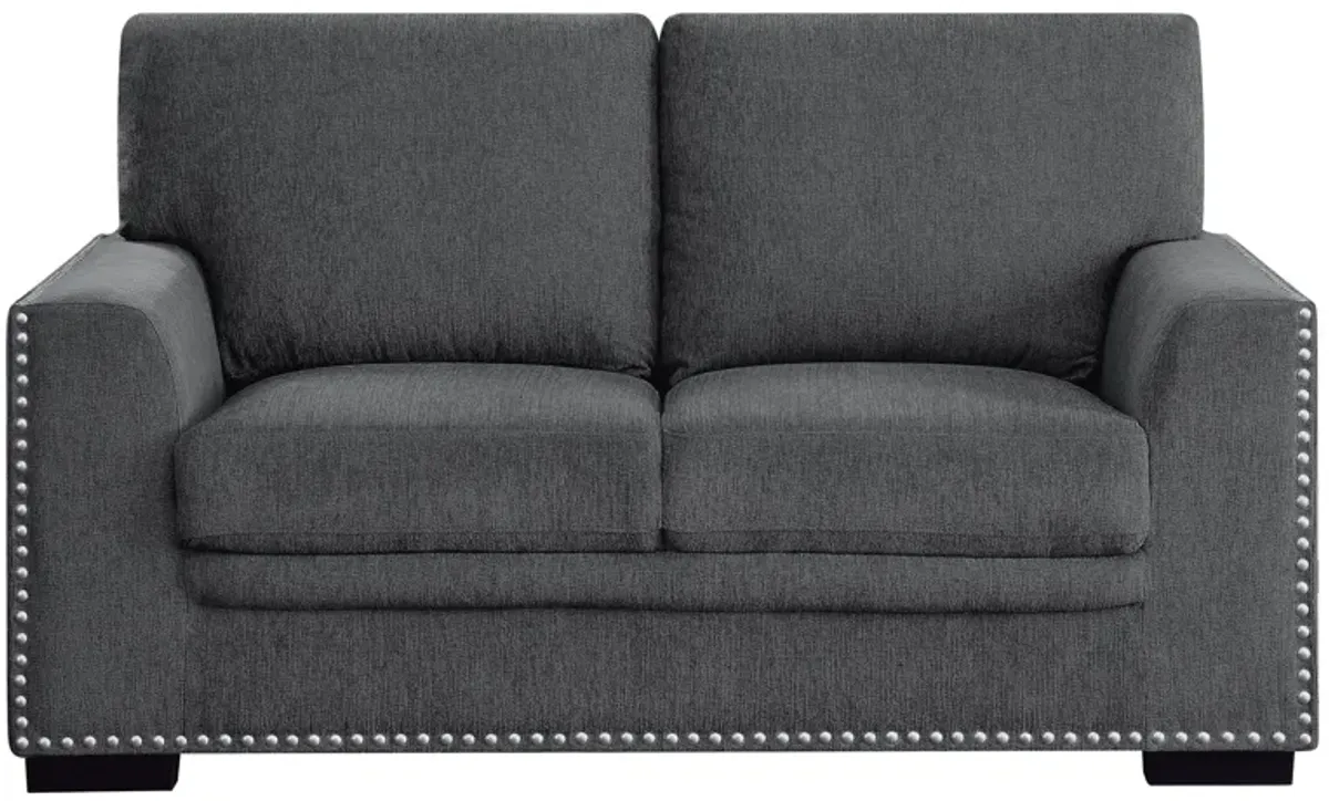 Adelia Loveseat in Charcoal by Homelegance