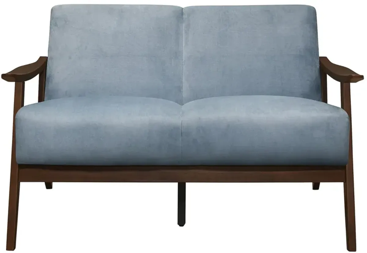 Lewiston Loveseat in Blue Gray by Homelegance