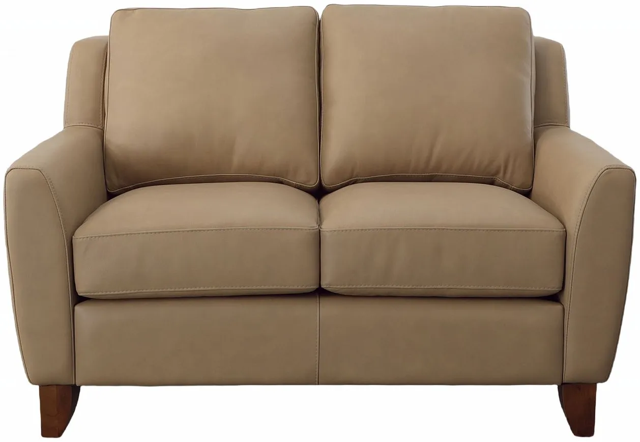 Pavia Loveseat in Denver Fawn by Omnia Leather