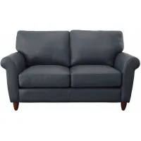 Cameo Loveseat in Denver Lux Blue by Omnia Leather
