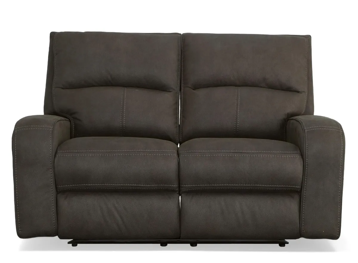 Nirvana Power Reclining Loveseat w/ Power Headrests in Flint by Flexsteel