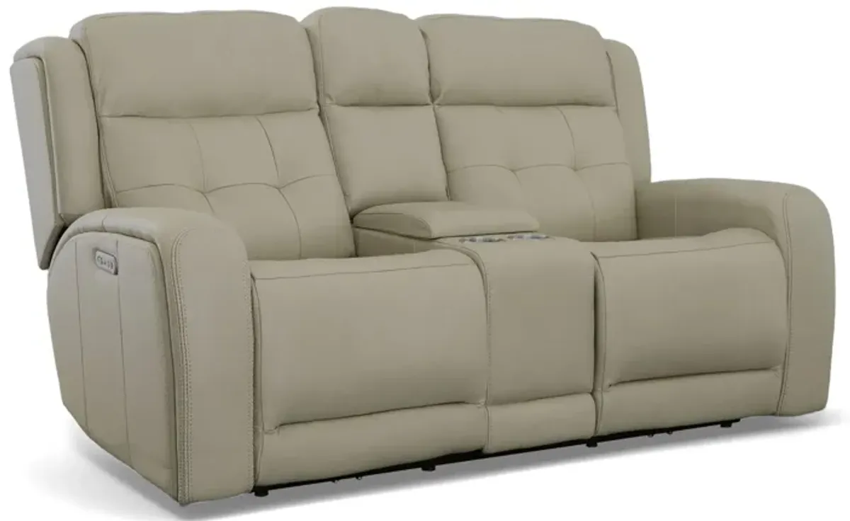 Grant Power Reclining Loveseat w/ Console & Power Headrests