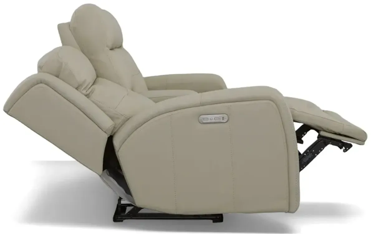 Grant Power Reclining Loveseat w/ Console & Power Headrests