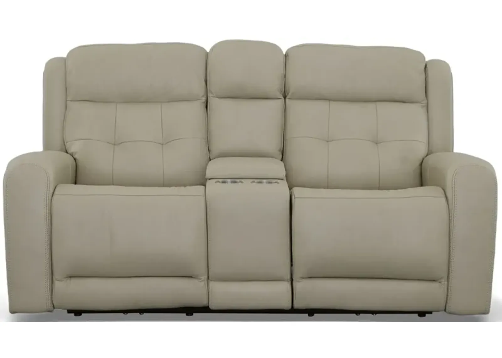 Grant Power Reclining Loveseat w/ Console & Power Headrests