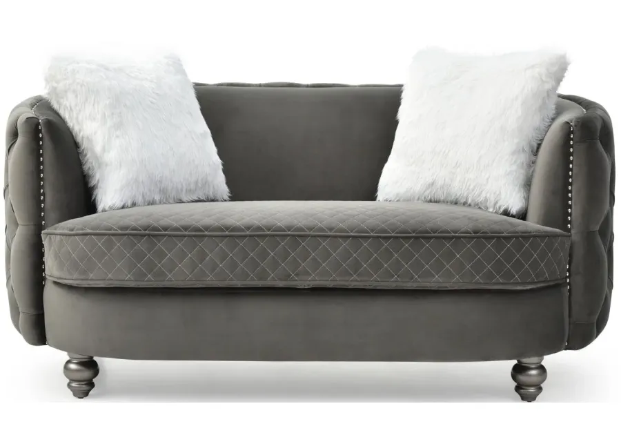 Apollo Loveseat in Gray by Glory Furniture