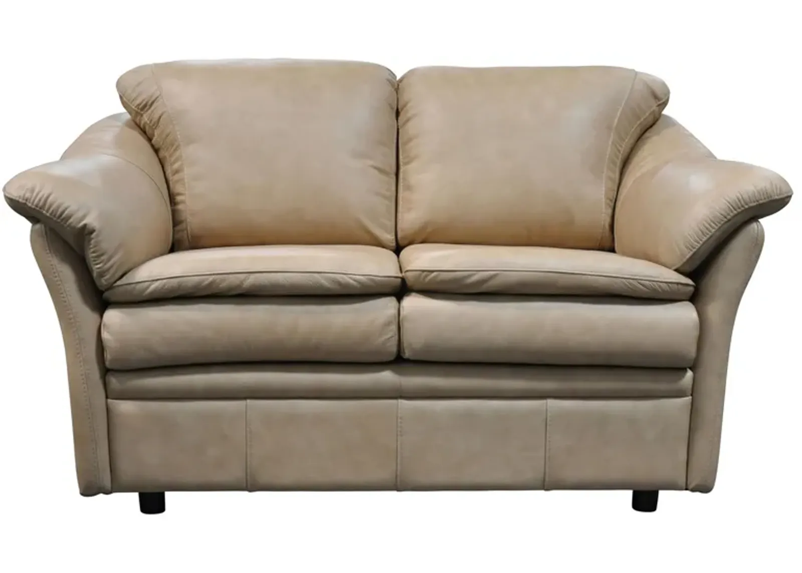 Uptown Loveseat in Urban Wheat by Omnia Leather