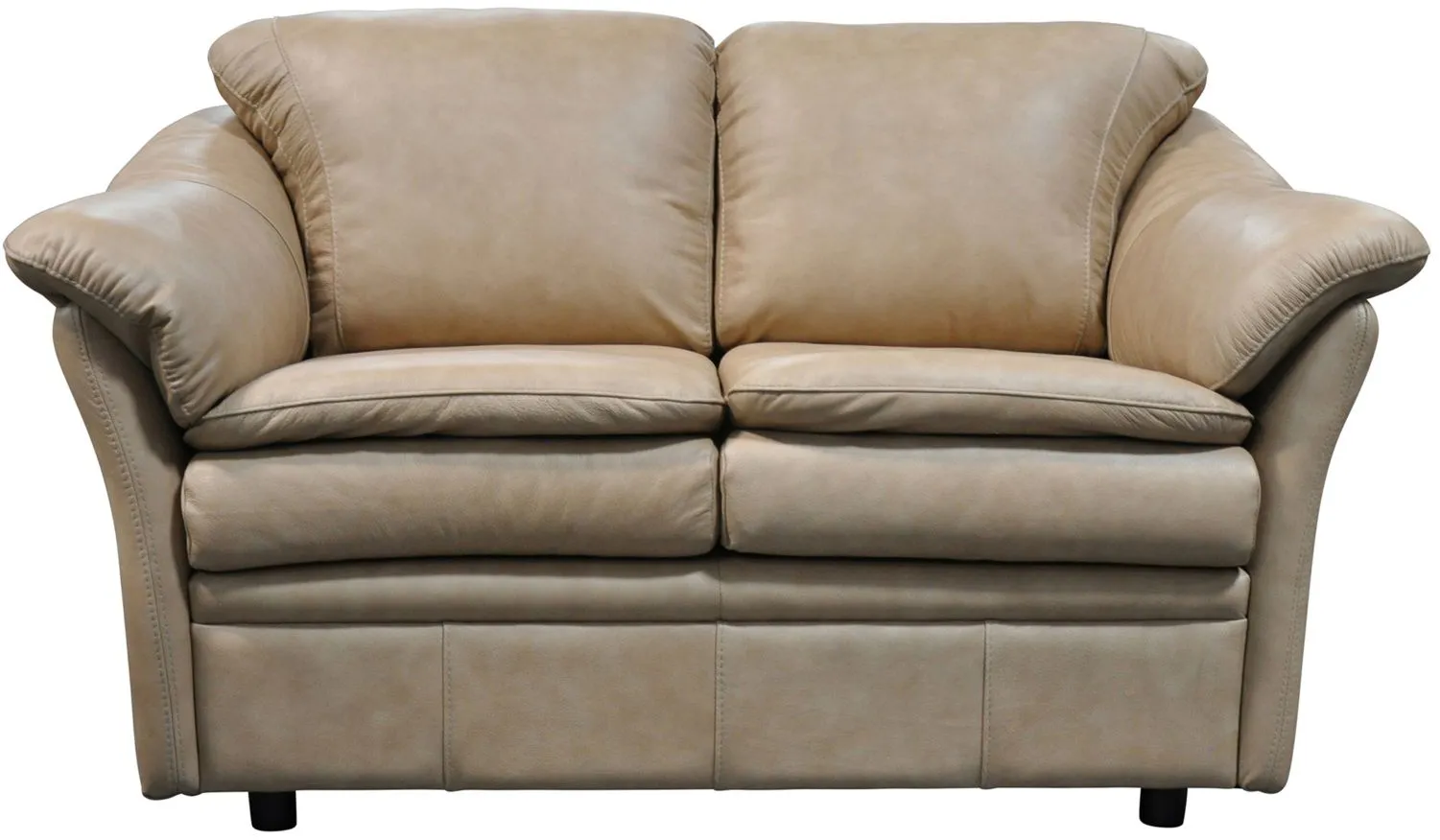 Uptown Loveseat in Urban Wheat by Omnia Leather