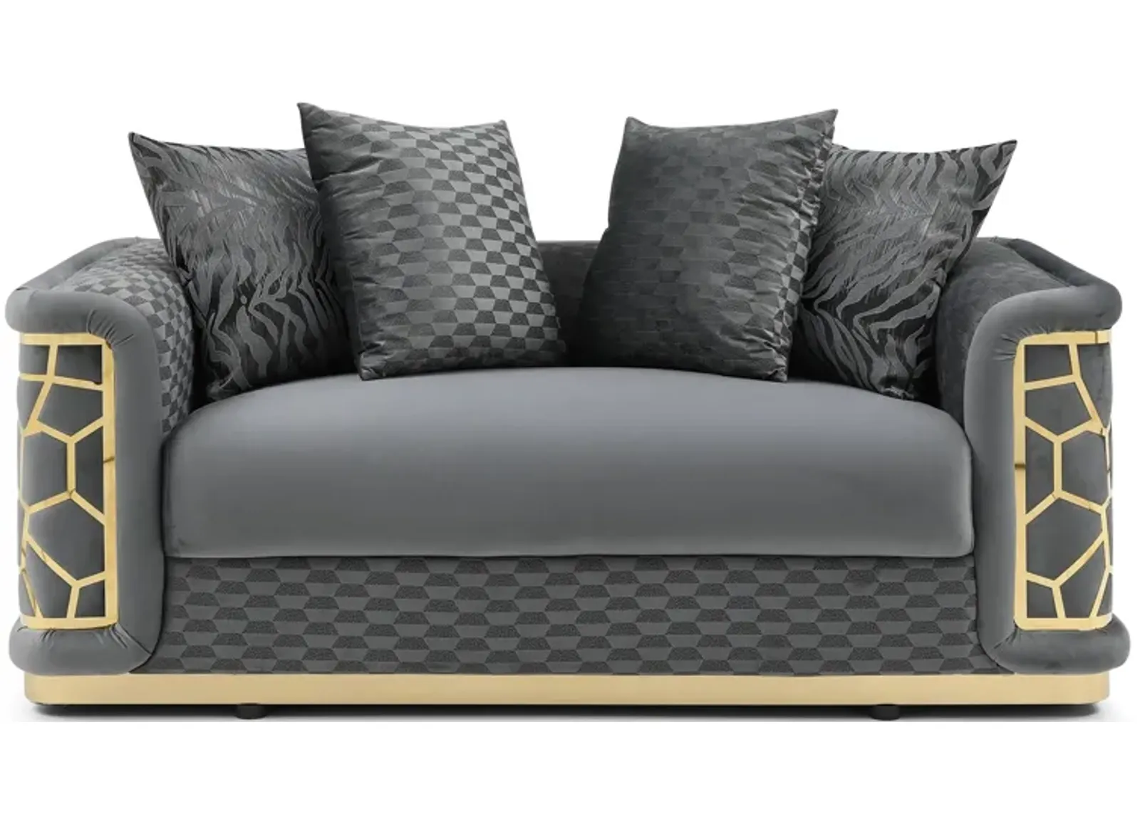 Talia Loveseat in Dark Gray by Glory Furniture