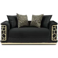 Talia Loveseat in Black by Glory Furniture