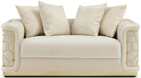 Talia Loveseat in Ivory by Glory Furniture