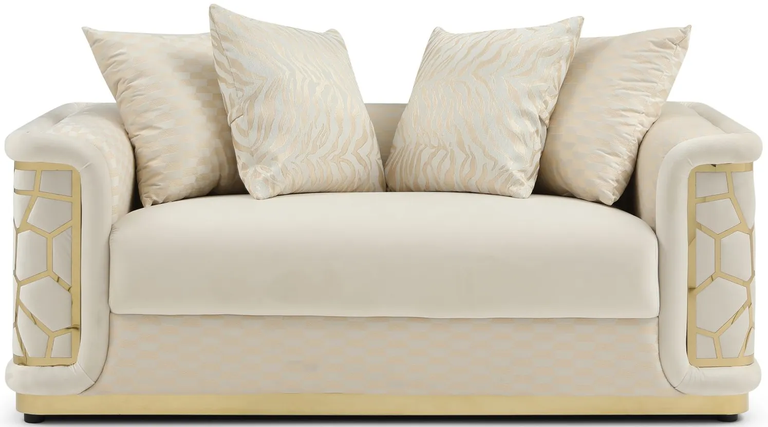 Talia Loveseat in Ivory by Glory Furniture