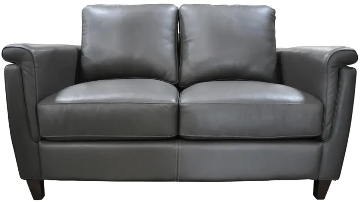 Ellis Loveseat in Denver Charcoal by Omnia Leather