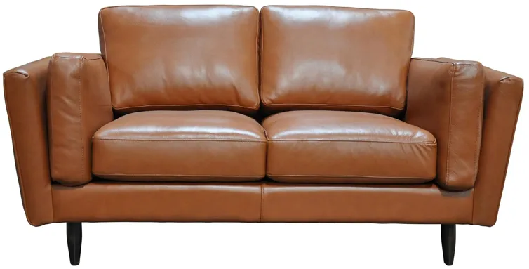 Zander Loveseat in Denver Caramel by Omnia Leather