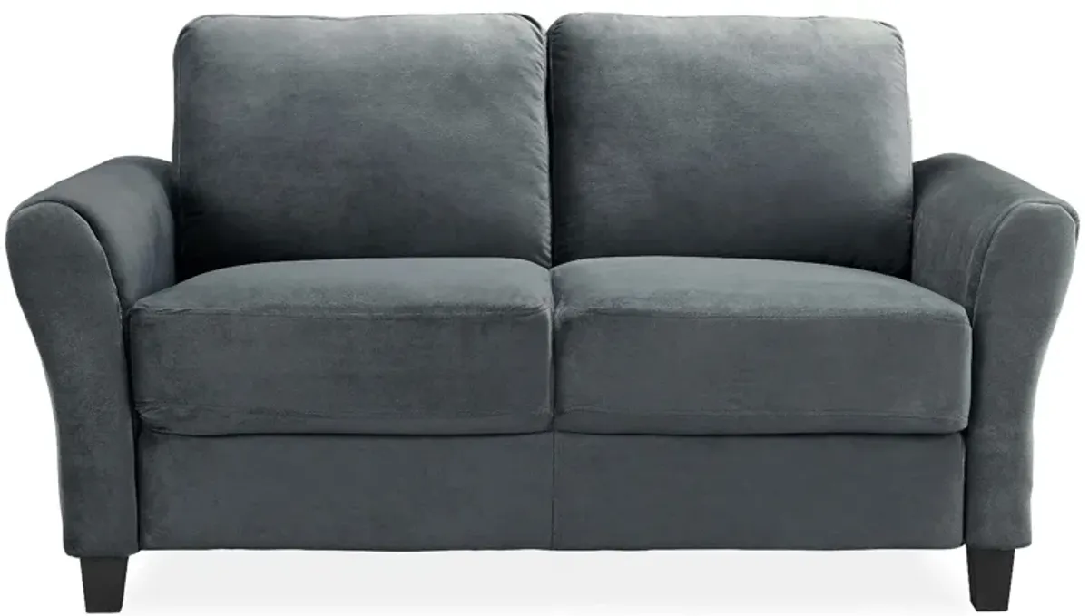 Warren Loveseat in Dark Gray by Lifestyle Solutions