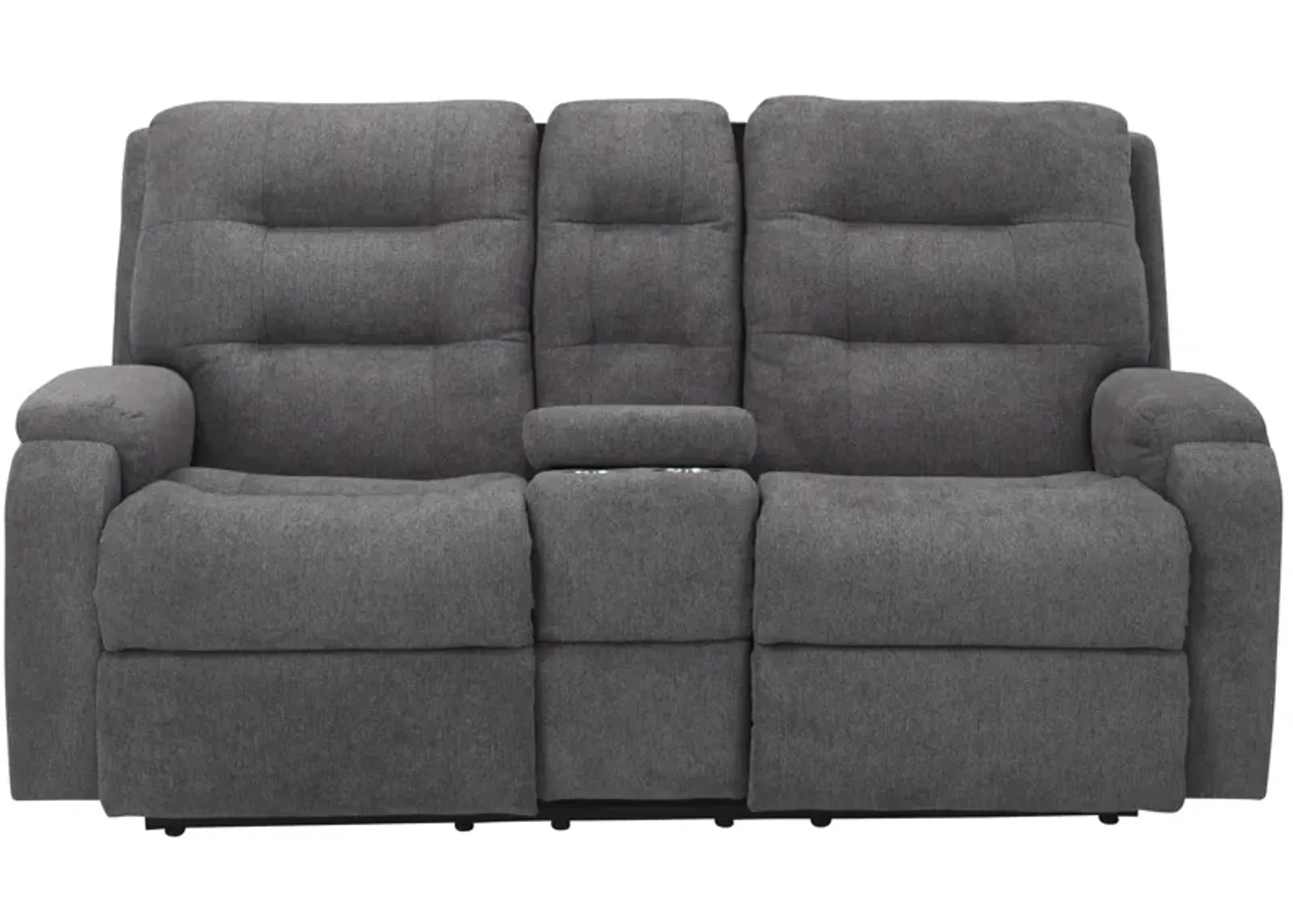 Halenbeck Reclining Loveseat w/ Console in Coal by Flexsteel