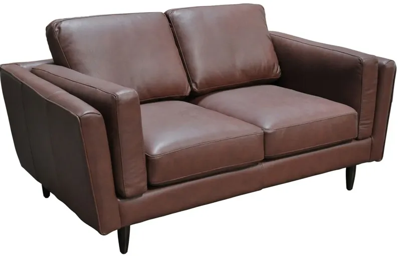 Zander Loveseat in Denver Pecan by Omnia Leather