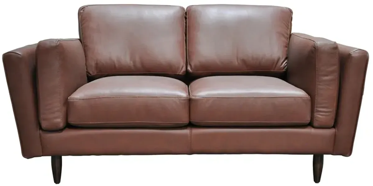 Zander Loveseat in Denver Pecan by Omnia Leather