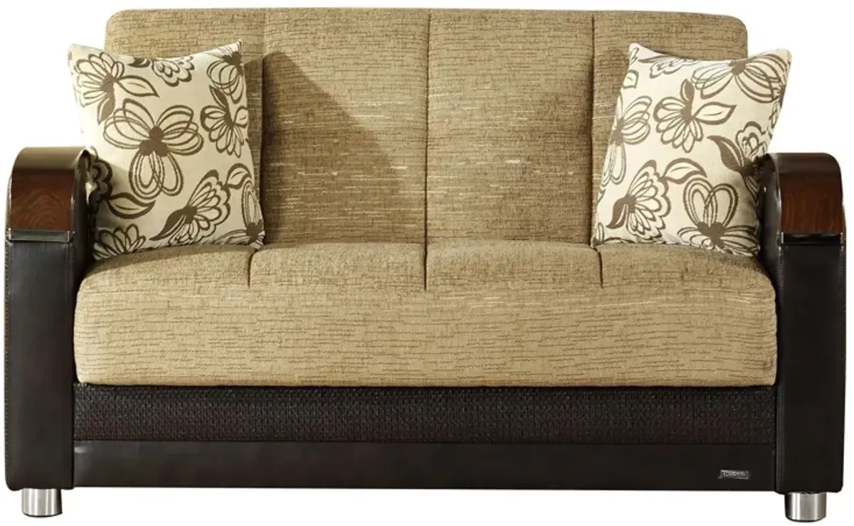 Kylian Loveseat in Fulya Brown by HUDSON GLOBAL MARKETING USA