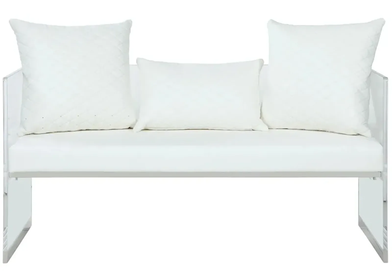 Ciara Bench in White by Chintaly Imports