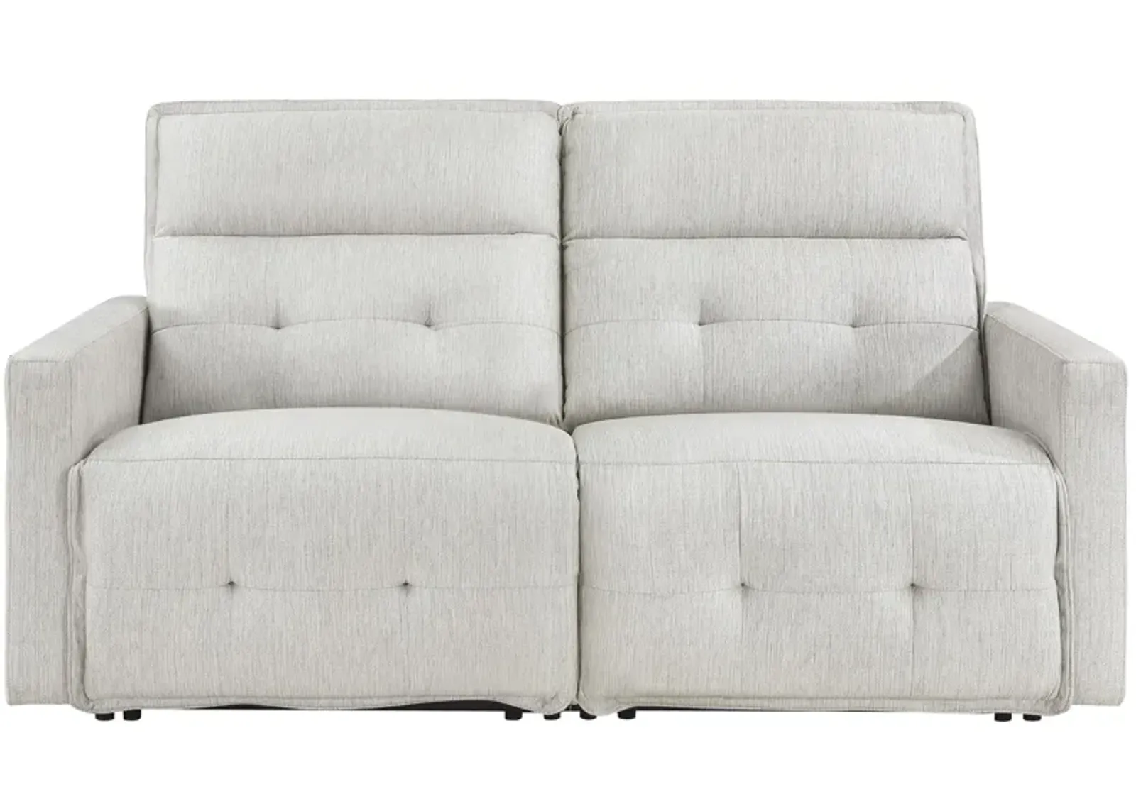 Fitch Power Double Reclining Loveseat in White by Homelegance